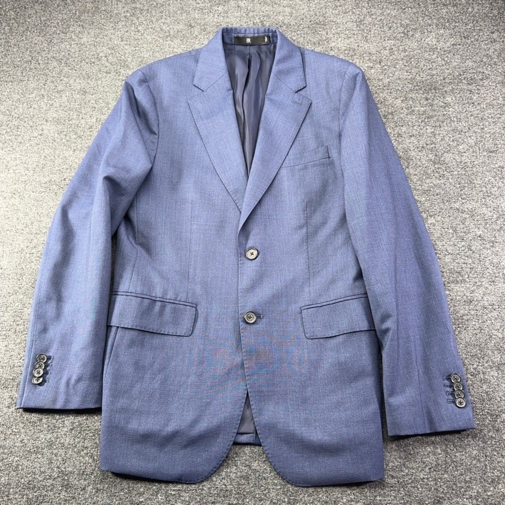 Banana Republic Mens Tailored Slim Fit Blazer Blue Textured Sport Jacket 38R